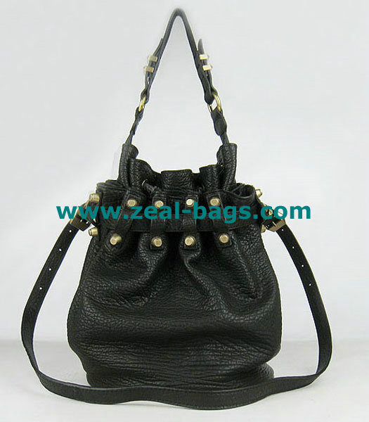 AAA Replica Alexander Wang Diego Studded Bag Black Lambskin with Golden Metal - Click Image to Close